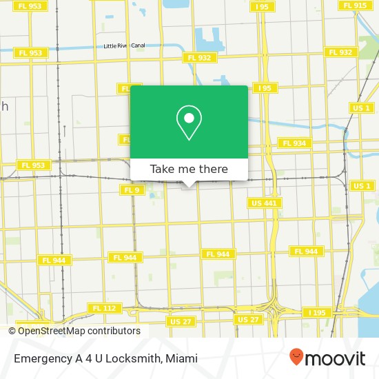 Emergency A 4 U Locksmith map