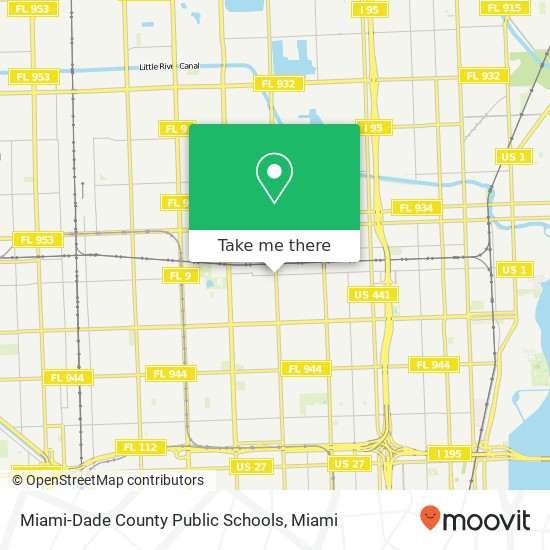 Mapa de Miami-Dade County Public Schools