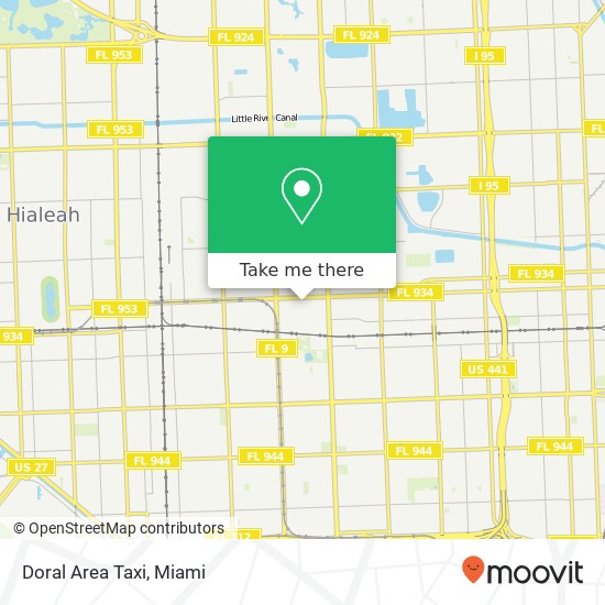 Mapa de Doral Area Taxi