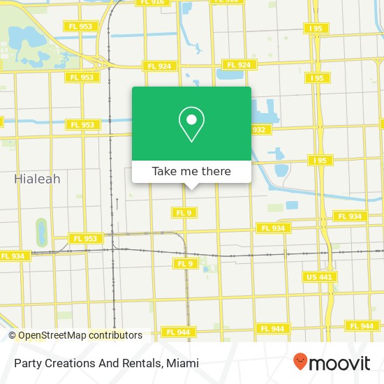 Party Creations And Rentals map