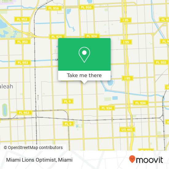 Mapa de Miami Lions Optimist