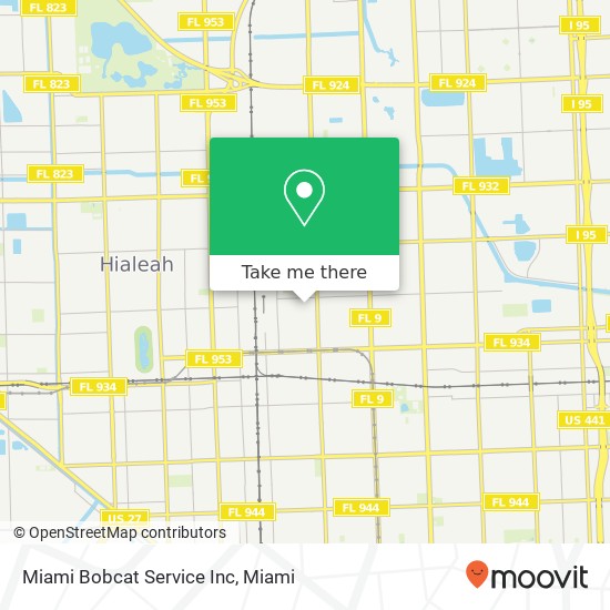 Mapa de Miami Bobcat Service Inc