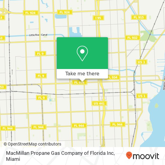 Mapa de MacMillan Propane Gas Company of Florida Inc