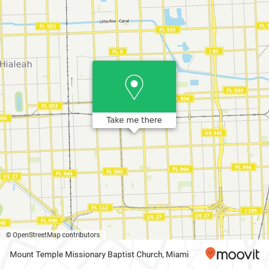 Mapa de Mount Temple Missionary Baptist Church