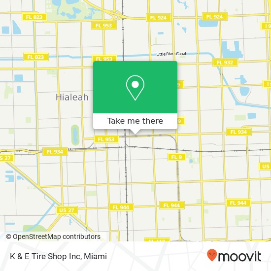 K & E Tire Shop Inc map