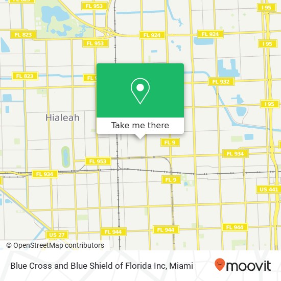 Blue Cross and Blue Shield of Florida Inc map