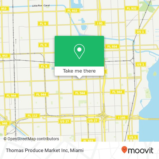 Mapa de Thomas Produce Market Inc