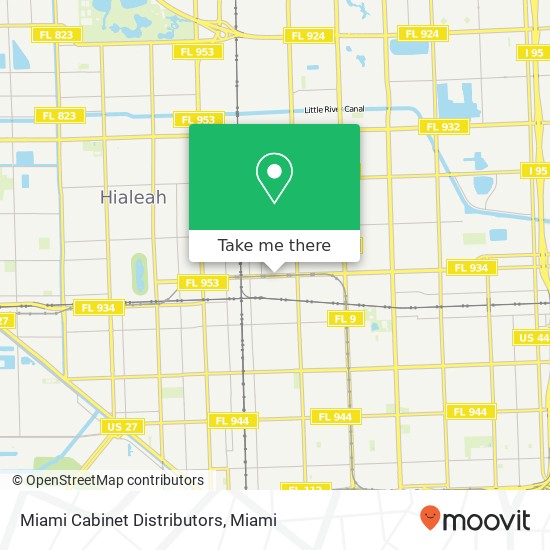 Miami Cabinet Distributors map