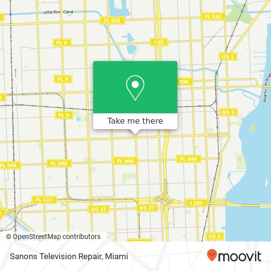 Sanons Television Repair map