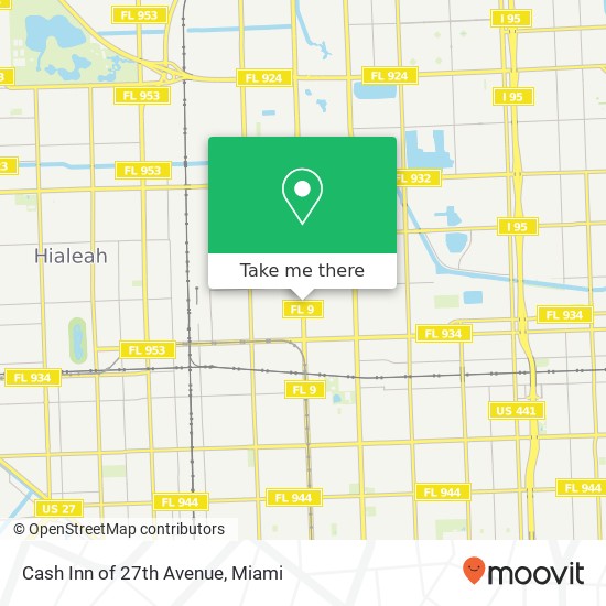 Mapa de Cash Inn of 27th Avenue