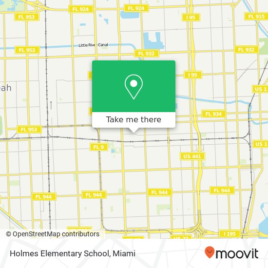 Holmes Elementary School map