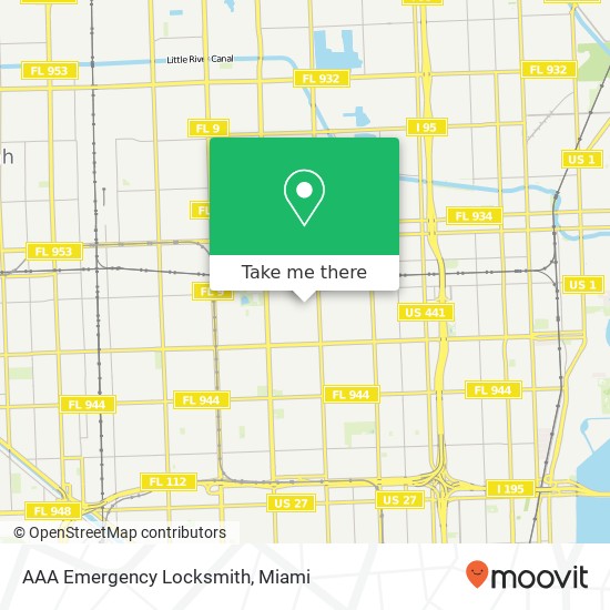 AAA Emergency Locksmith map