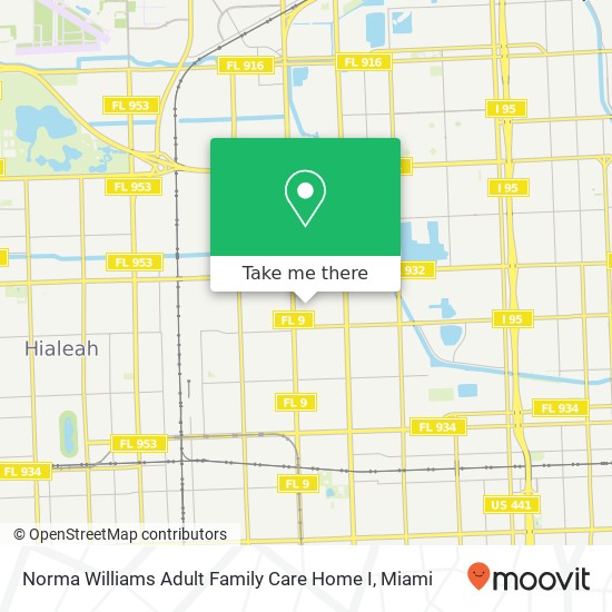 Norma Williams Adult Family Care Home I map