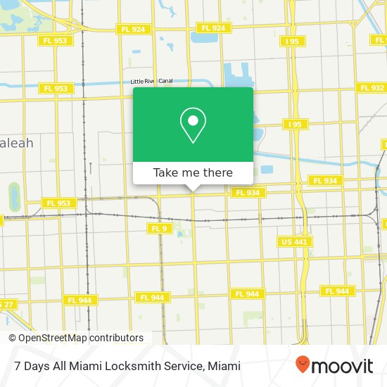 7 Days All Miami Locksmith Service map