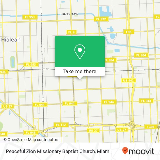 Mapa de Peaceful Zion Missionary Baptist Church