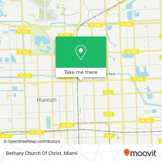 Mapa de Bethany Church Of Christ