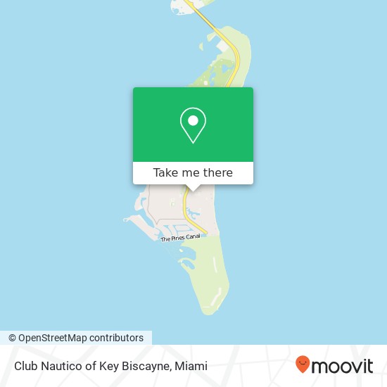 Club Nautico of Key Biscayne map