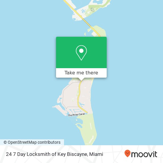 24 7 Day Locksmith of Key Biscayne map