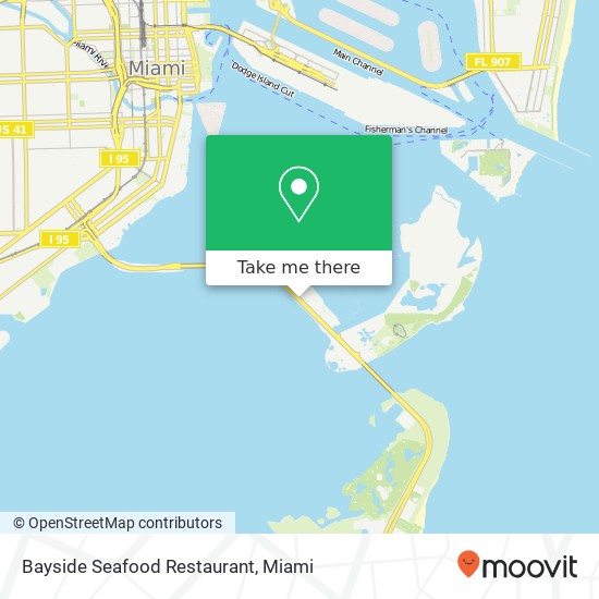 Mapa de Bayside Seafood Restaurant