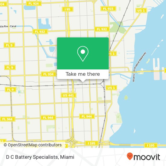 D C Battery Specialists map
