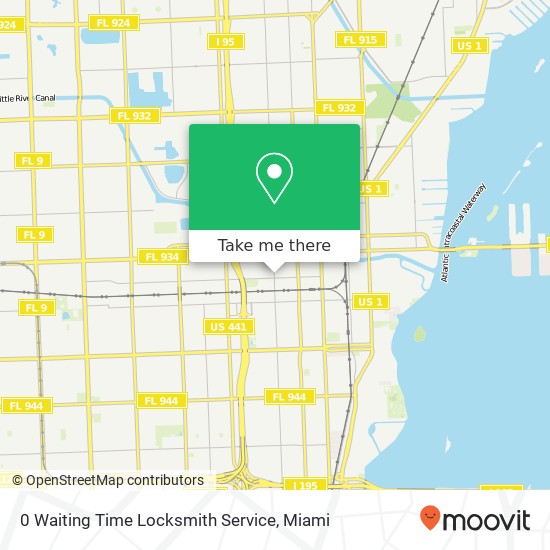 0 Waiting Time Locksmith Service map