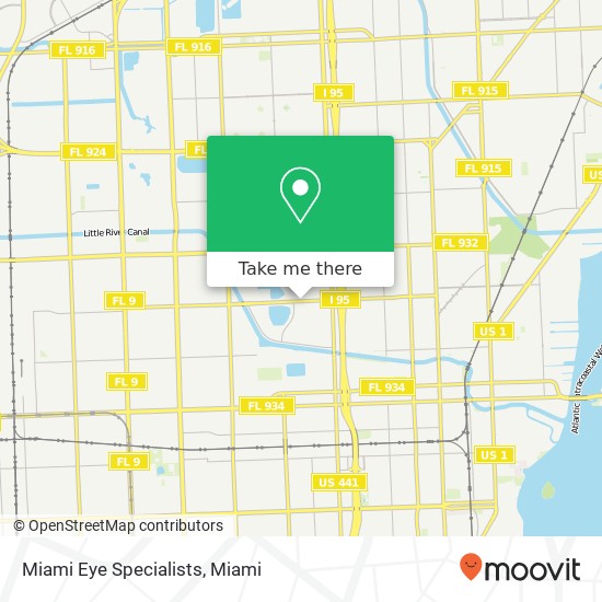 Miami Eye Specialists map