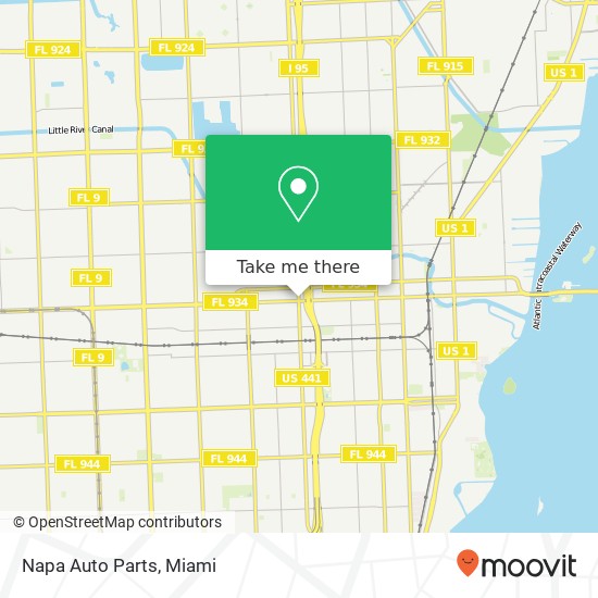 Mapa de Napa Auto Parts