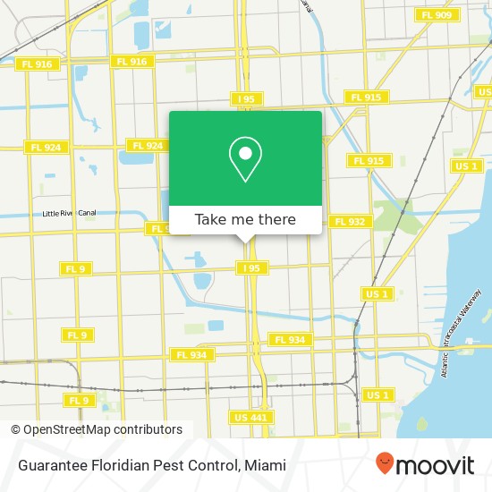 Mapa de Guarantee Floridian Pest Control