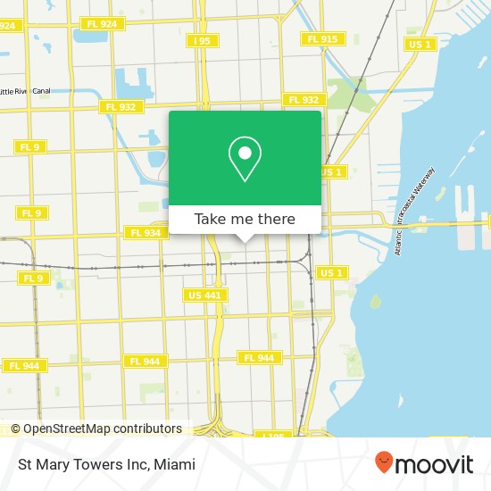 St Mary Towers Inc map