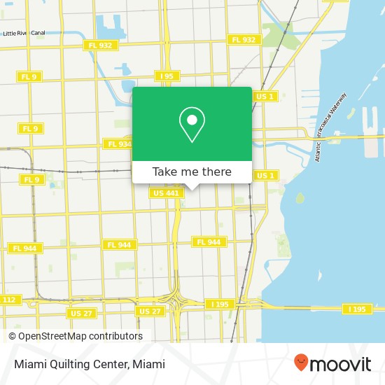 Miami Quilting Center map