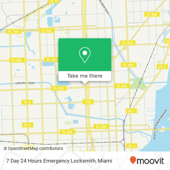 7 Day 24 Hours Emergency Locksmith map