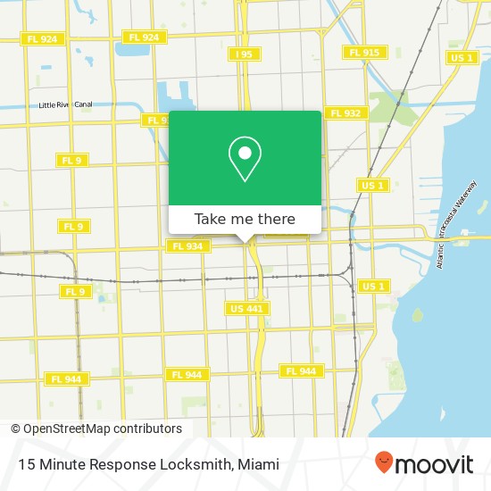 Mapa de 15 Minute Response Locksmith