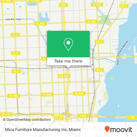 Mapa de Mica Furniture Manufacturing Inc
