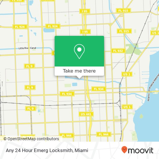 Any 24 Hour Emerg Locksmith map