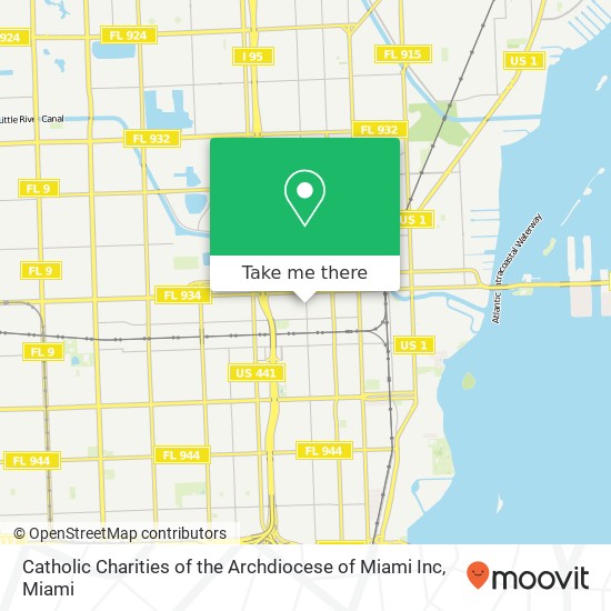 Mapa de Catholic Charities of the Archdiocese of Miami Inc