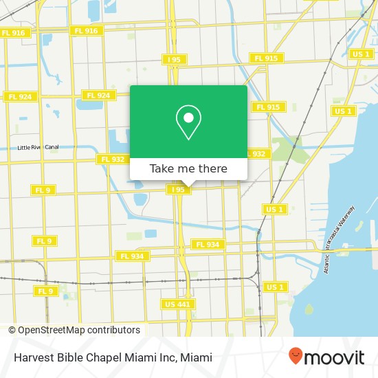Harvest Bible Chapel Miami Inc map