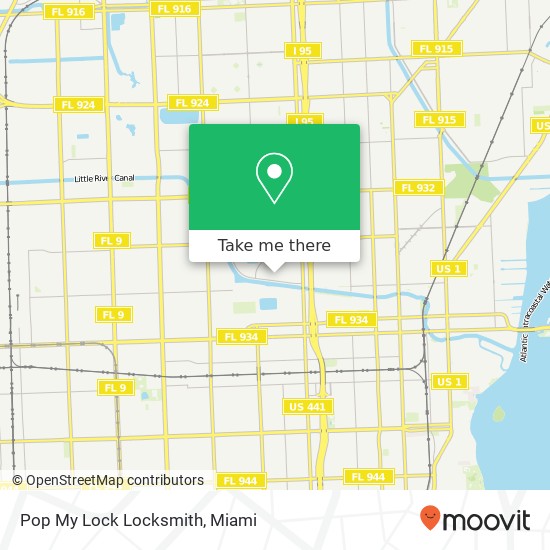 Mapa de Pop My Lock Locksmith