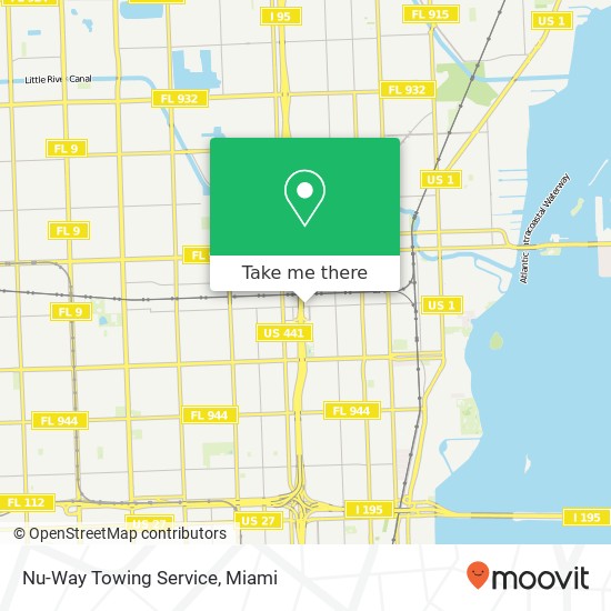 Nu-Way Towing Service map