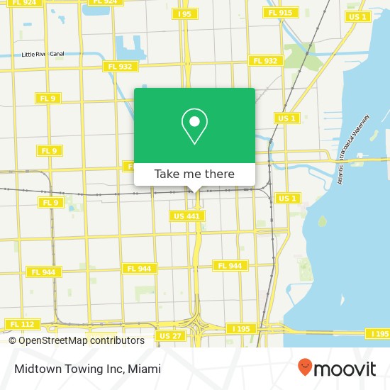 Mapa de Midtown Towing Inc