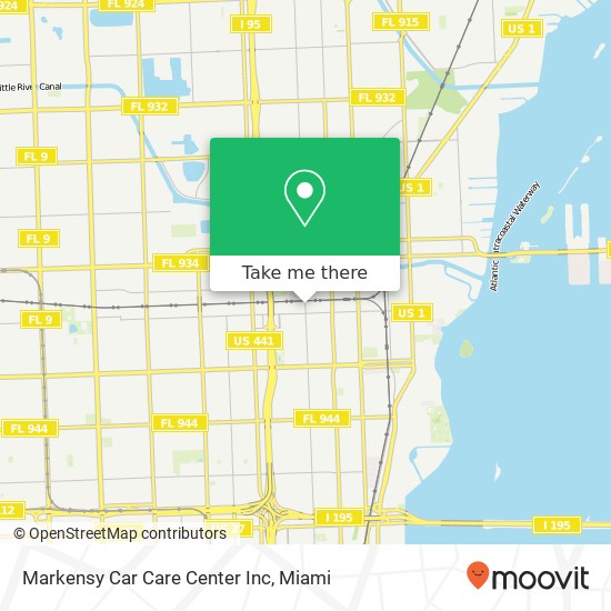 Mapa de Markensy Car Care Center Inc