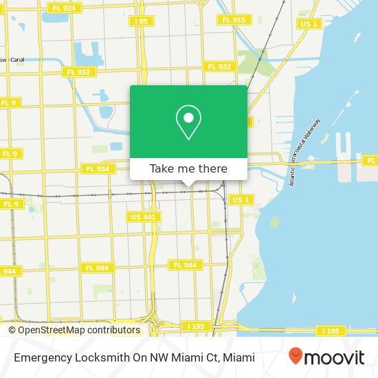 Emergency Locksmith On NW Miami Ct map