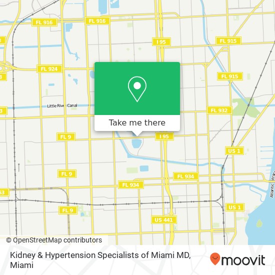 Kidney & Hypertension Specialists of Miami MD map