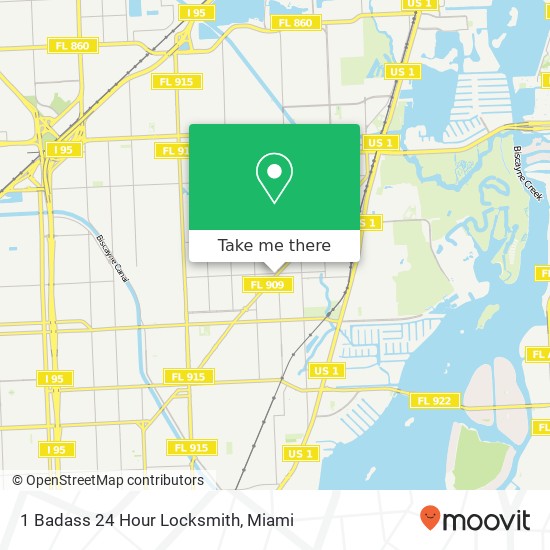 1 Badass 24 Hour Locksmith map