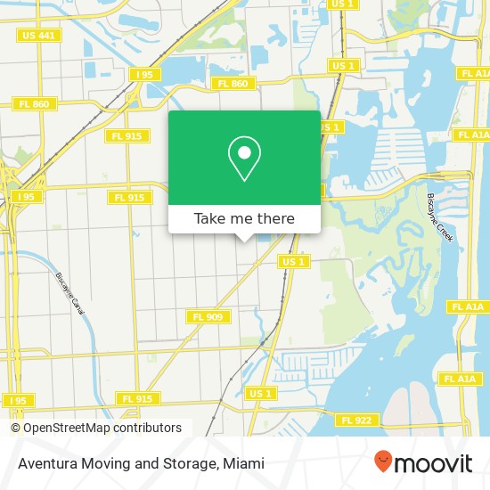 Aventura Moving and Storage map