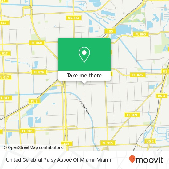 United Cerebral Palsy Assoc Of Miami map