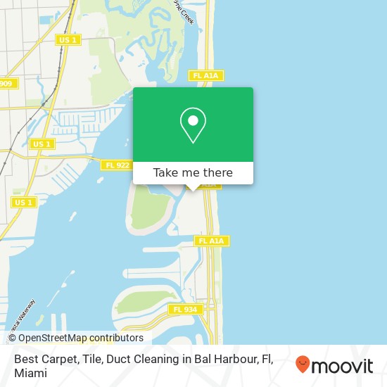 Mapa de Best Carpet, Tile, Duct Cleaning in Bal Harbour, Fl