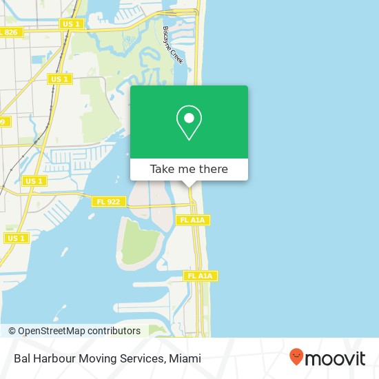 Mapa de Bal Harbour Moving Services