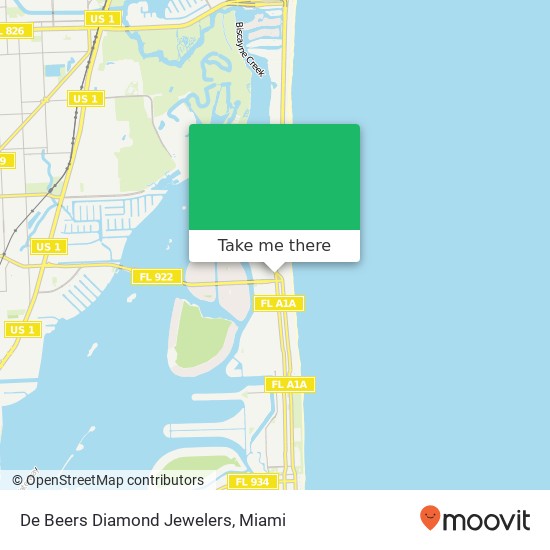 De Beers Diamond Jewelers map