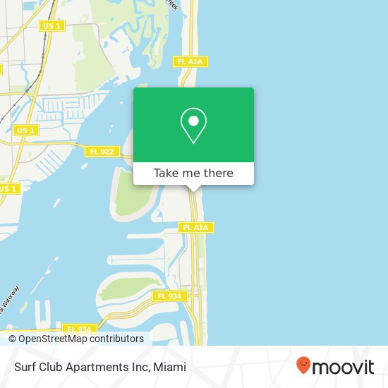 Mapa de Surf Club Apartments Inc