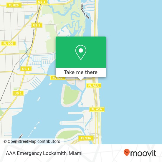 AAA Emergency Locksmith map